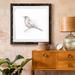 Wexford Home Robin Bird Sketch II 1 Piece Picture Frame Square Print Set on Canvas Canvas, in Black/Blue/Green | 27.5 H x 27.5 W x 1.5 D in | Wayfair