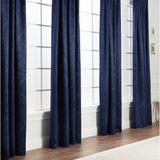 Chanasya Embossed Damask Room Darkening Window Curtain Panel Pair (Set of 2)