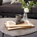 Brown Wood Modern Tray (Set of 2) - S/2 19", 21"W