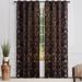 Chanasya Damask Burnout Velvet Semi Sheer Bedroom Window Curtain Panel (Set of 2)