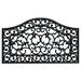 RugSmith Black Moulded Rubber Trellis Rectangle Doormat, 18" x 30" - 18" x 30"