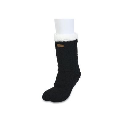 Plus Size Women's Faux Shearling Cabin Sock by GaaHuu in Black (Size ONE)