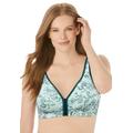 Plus Size Women's Cotton Comfort Front-Close No-Wire Bra by Catherines in Vine Floral (Size 46 DDD)