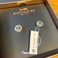 Coach Jewelry | Coach Open Circle Stone Strand Earrings | Color: Silver | Size: Os