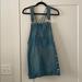 Free People Dresses | Free People Denim Overall Dress | Color: Blue/Silver | Size: 6