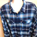 Columbia Shirts | Columbia Mens Button Down Long Sleeve Collared Shirt Blue Plaid | Color: Blue | Size: Xl