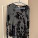 Anthropologie Tops | Anthropologie Tie Dye Baby Doll Thermal Shirt Size S | Color: Black | Size: S