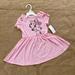 Disney Dresses | Bnwt Disney Junior Minnie Short Sleeve Dress W/Bow Tie Sleeves, Pink, 2t | Color: Pink | Size: 2tg