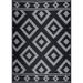 Black/Gray 84 x 60 x 0.1 in Area Rug - Foundry Select Hulmeville Southwestern Machine Woven Indoor/Outdoor Area Rug | Wayfair