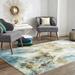 Brown/Green 30 x 0.32 in Area Rug - Ivy Bronx Hallberg Abstract Teal/Tan Area Rug Polyester | 30 W x 0.32 D in | Wayfair