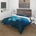 Designart 'Light Blue Drip In Ocean Of Blue And Turquoise' Modern Duvet Cover Set