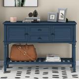 47'' Modern Pine Sideboard Cabinet Side End Table Sofa Table Console Table with 2 Drawer&2 Cabinet&1 Shelf