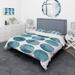 Designart 'Aquamarine Circles Blue Geometric Elements' Modern Duvet Cover Set