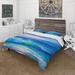 Designart 'Blue Waves Breaking At The Beach II' Nautical & Coastal Duvet Cover Set