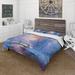 Designart 'Winter Landscape With A River and A Bridge' Lake House Duvet Cover Set