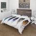 Designart 'Colourful Boho Feathers II' Bohemian & Eclectic Duvet Cover Set