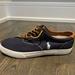Polo By Ralph Lauren Shoes | Mens Thorton Canvas Low-Top Sneaker- Ralph Lauren / Polo - Size 13 | Color: Blue/Brown | Size: 13