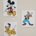 Disney Accents | Hand Painted Mickey & Friends Paintings Set Of 3 Mickey ,Goofy And Pluto | Color: Black/Red | Size: Os