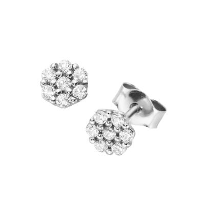 Luigi Merano Ohrstecker Blüte mit Zirkonia, Gold 375 Onesize Weiss Damen Image