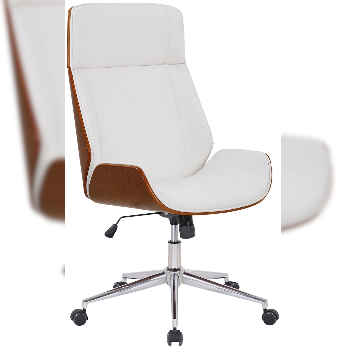 CLP Bürostuhl Varel walnuss/weiß Image