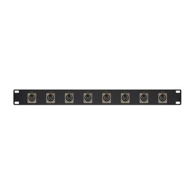 My Custom Shop XLR Feedthrough 1 RU Patch Panel with 8 Female XLR on Front & 8 Female XLR CTX-8XFXF