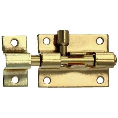 Grendelriegel 30mm Türriegel Schubriegel Messing poliert Bolzenriegel Riegel Image