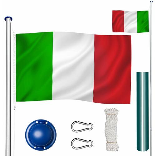 Aluminium Fahnenmast - Fahnenstange, Flaggenmast, Fahnenhalter - Italien