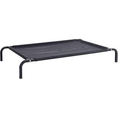 Lionto Hundeliege Outdoor erhöhtes Hundebett Haustierliege (l) 114x76 cm Schwarz Image