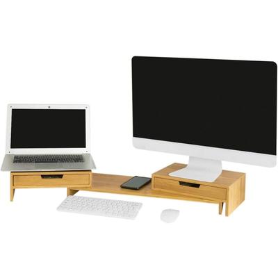 BBF04-N Design Monitorerhöhung für 2 Monitore Monitorständer Bildschirmständer Notebookständer Image