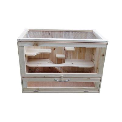 Nagerkäfig Kleintierstall Mäusekäfig Holz verschiedene Etagen Hamsterkäfig Image
