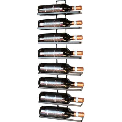 Dandibo - 2er Set Weinregal Metall Schwarz Wand 4-Wine erweiterbar Flaschenregal Flaschenablage Image