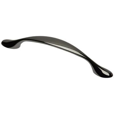 Türgriff Möbelgriff Schrankgriff Schrankknauf aus Metall 96mm Schwarz verchromt Image