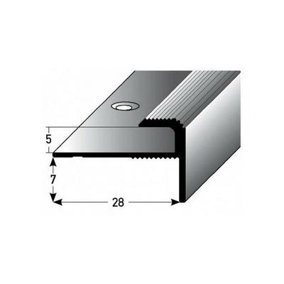 Einschubprofil 'Stannington' mit Nase für Designbeläge, Einfasshöhe 5 mm, Aluminium eloxiert,