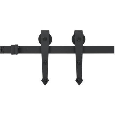 Vidaxl - Schiebetürbeschlag-Set skien 200 cm Stahl Schwarz Image