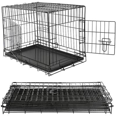 Hundetransportbox Falltbar Drahtkäfig Hunde Transportbox Gitterbox Hundekäfig Image