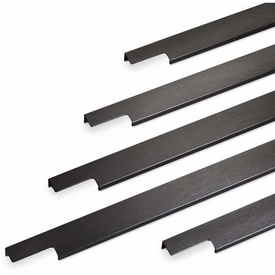 Möbelgriff blankett 895 mm schwarz gebürstet (Wird an die Frontinnenseite verschraubt) von sotech Image