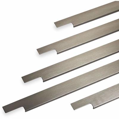 Griffleiste Slim 395 x 11 x 38 mm Aluminium Edelstahloptik gebürstet ZUM EINFRÄSEN Image