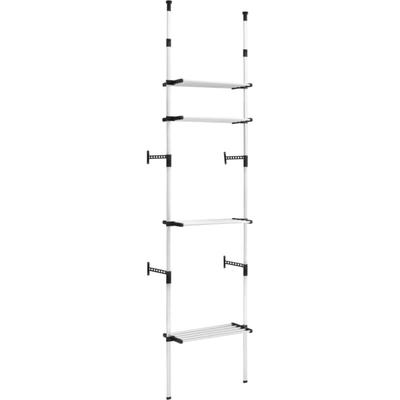 Vidaxl - Teleskop-Garderobe mit Regalen Aluminium Image