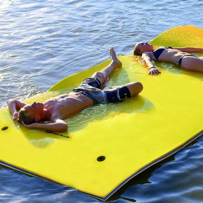 COSTWAY 270x180cm Wasserhaengematte, Wasserliege 300kg Tragkraft, Schwimmmatte Schwimmfloss, Image