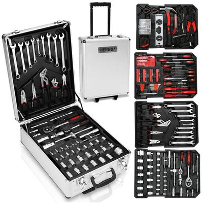 Hengda - Werkzeugkoffer 1031 teilig Alu Werkzeugkasten Werkzeugkiste gefüllt Set abschließbar Image