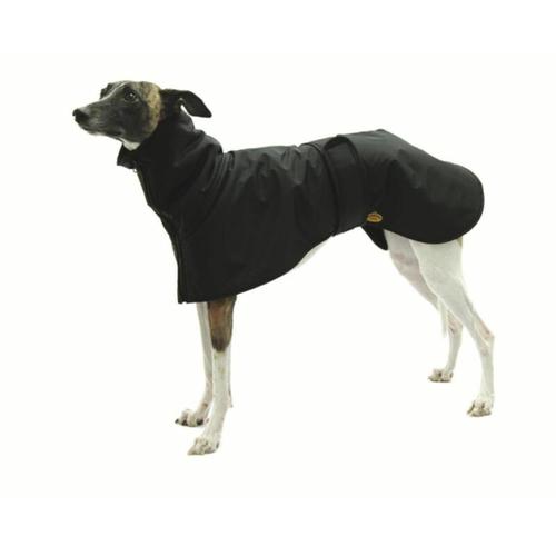 Fashion Dog - eleganter Hundemantel speziell für Windhunde - Schwarz - 43 cm