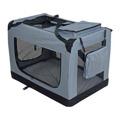 Transportbox Hundebox Faltbox xxxl Transporttasche faltbar Tierbox Hunde Grau Image
