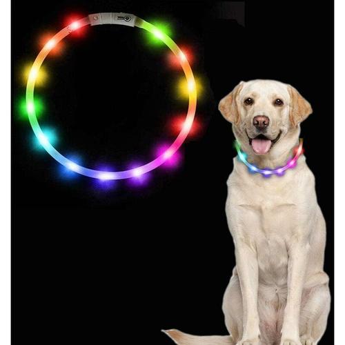 Leuchtendes Hundehalsband, USB wiederaufladbares Hundehalsband, LED Sicherheitshundehalsband mit