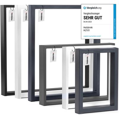 Tischbeine für Couchtisch Sitzbank, Möbelfüße aus Vierkantprofil 60x20 mm, Tischgestell 30x43 cm, Image