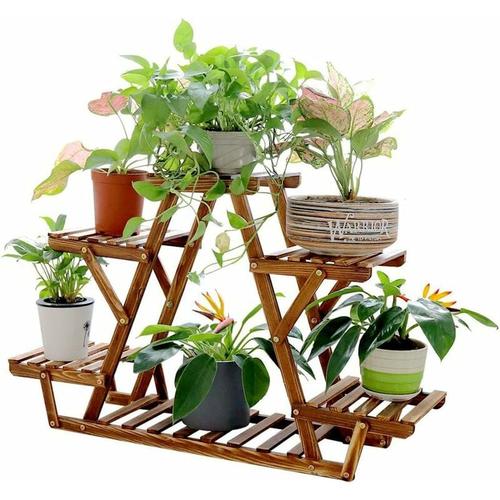 Blumenregal Blumentreppe 6 Ebenen Pflanzentreppe für Indoor Balkon Wohzimmer Outdoor Garten Dekor