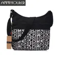 Annmouler-Sac à Bandoulière en Tissu de Coton pour Femme Style Gitan Bohème Hobo Chic