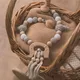 Mobile en bois pour landau de bébé 1 pièce jouet hochets crochet perles bracelet clochette de