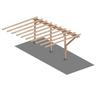 Modulo Continuativo per Carport a Sbalzo in Legno - mt 5 x 3 - con Supporti a Tassellare