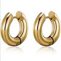 Free People Accessories | Gold Chunky Hoops Earrings Gold New | Color: Gold | Size: Os