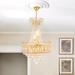 Rosdorf Park Aritomo 8-Light Empire Chandelier Unique Tiered Crystal Lighting Metal/Crystal in Yellow | 23.6" H x 19.7" W x 19.7" D | Wayfair